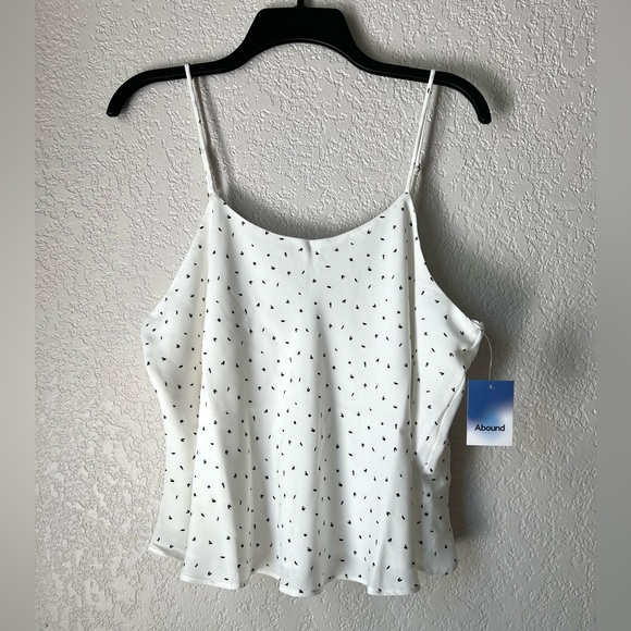 Abound White Black Camisole Adjustable straps Casual Spring Summer Tank Tops - Picture 3 of 8